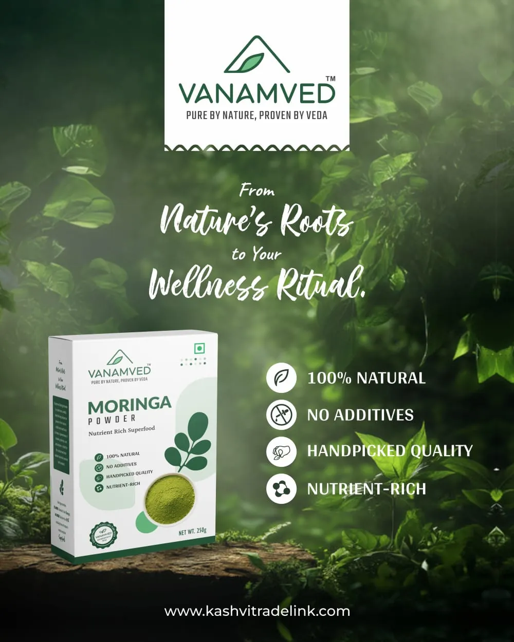 VANAMVED Moringa - From Nature's Roots to Your Wellness Ritual